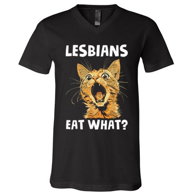 Lesbians Eat What V-Neck T-Shirt