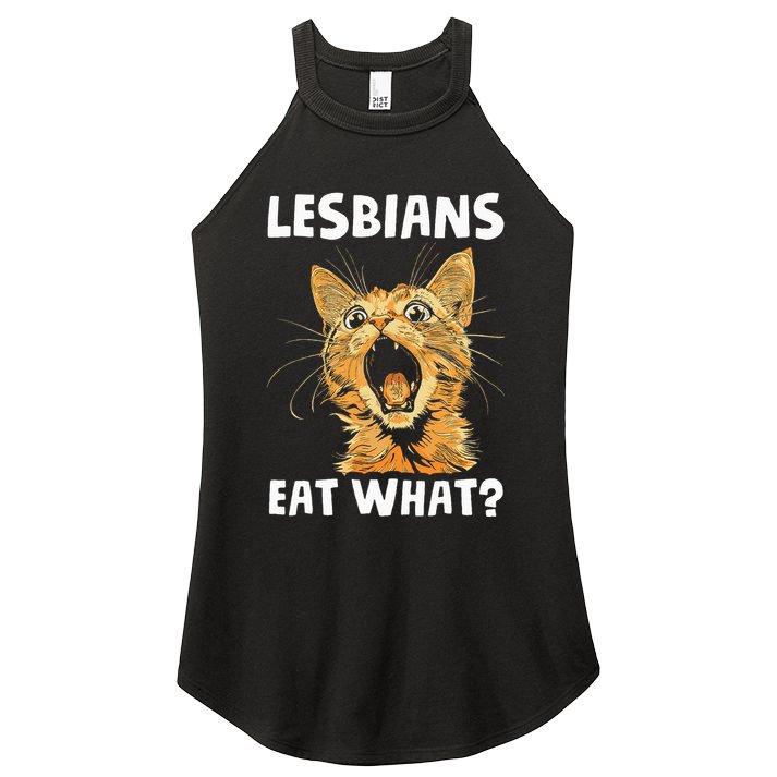 Lesbians Eat What Women's Perfect Tri Rocker Tank