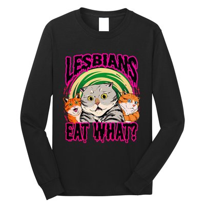 Lesbians Eat What Funny Cats Love Cute Women Boy Long Sleeve Shirt