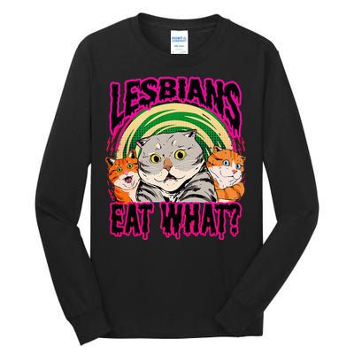 Lesbians Eat What Funny Cats Love Cute Women Boy Tall Long Sleeve T-Shirt