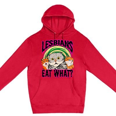 Lesbians Eat What Funny Cats Love Cute Women Boy Premium Pullover Hoodie