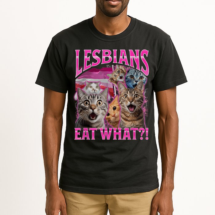 Lesbians Eat What Funny Offensive Cat Bootleg Sarcastic Tall T-Shirt
