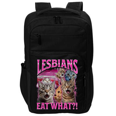 Lesbians Eat What Funny Offensive Cat Bootleg Sarcastic Impact Tech Backpack