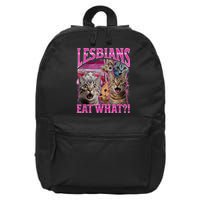 Lesbians Eat What Funny Offensive Cat Bootleg Sarcastic 16 in Basic Backpack