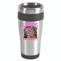 Lesbians Eat What Funny Offensive Cat Bootleg Sarcastic 16oz Travel Tumbler