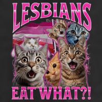 Lesbians Eat What Funny Offensive Cat Bootleg Sarcastic Hat