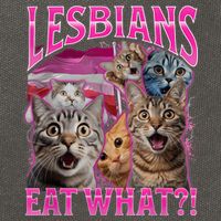 Lesbians Eat What Funny Offensive Cat Bootleg Sarcastic Cotton Canvas Backpack
