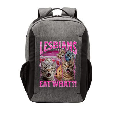 Lesbians Eat What Funny Offensive Cat Bootleg Sarcastic Vector Backpack