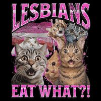 Lesbians Eat What! Funny Cat Lgbtq Pun Bootleg Gift City Backpack