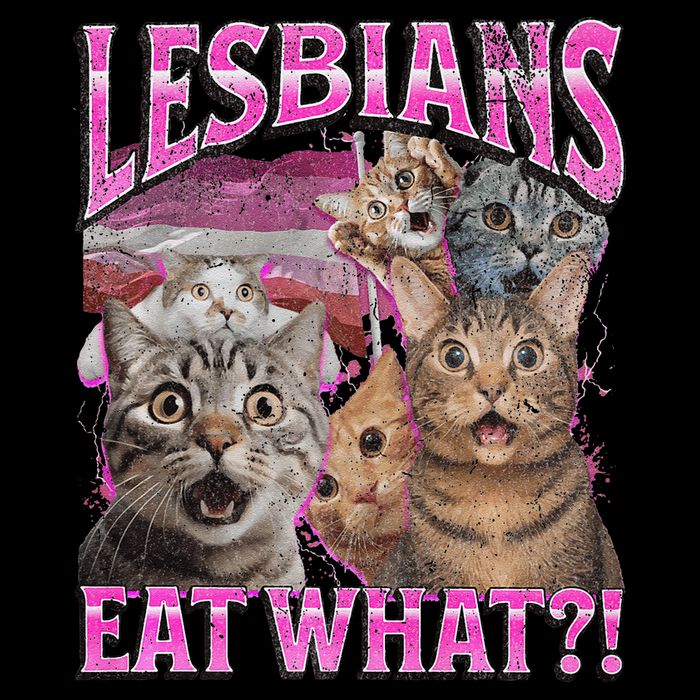 Lesbians Eat What! Funny Cat Lgbtq Pun Bootleg Gift City Backpack