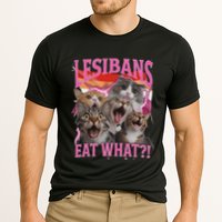 Lesbians Eat What Funny Offensive Cat Unhinged 90s Meme Cooling Performance Crew T-Shirt