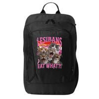 Lesbians Eat What Funny Offensive Cat Unhinged 90s Meme City Backpack