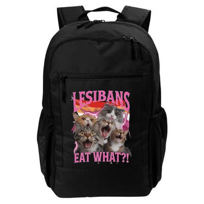 Lesbians Eat What Funny Offensive Cat Unhinged 90s Meme Backpack