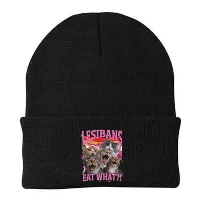 Lesbians Eat What Funny Offensive Cat Unhinged 90s Meme Beanie