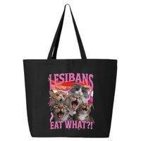 Lesbians Eat What Funny Offensive Cat Unhinged 90s Meme 25L Jumbo Tote