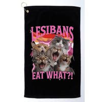 Lesbians Eat What Funny Offensive Cat Unhinged 90s Meme Golf Towel