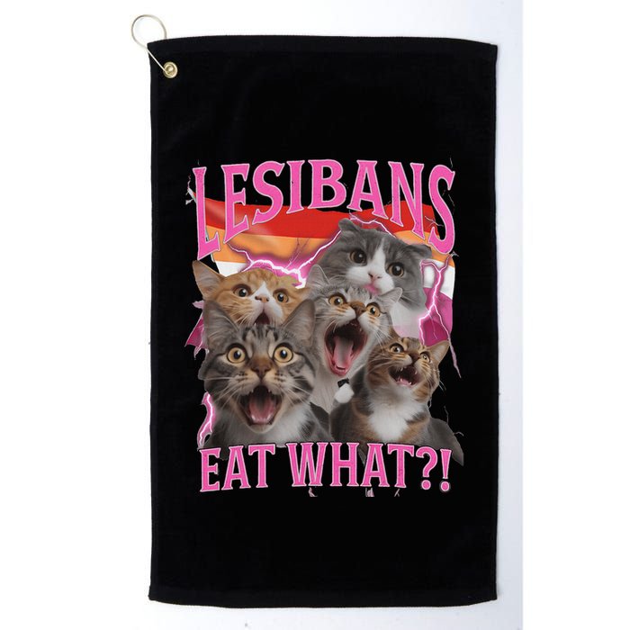 Lesbians Eat What Funny Offensive Cat Unhinged 90s Meme Golf Towel