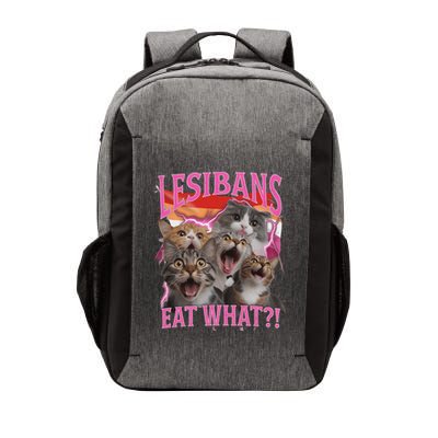 Lesbians Eat What Funny Offensive Cat Unhinged 90s Meme Vector Backpack