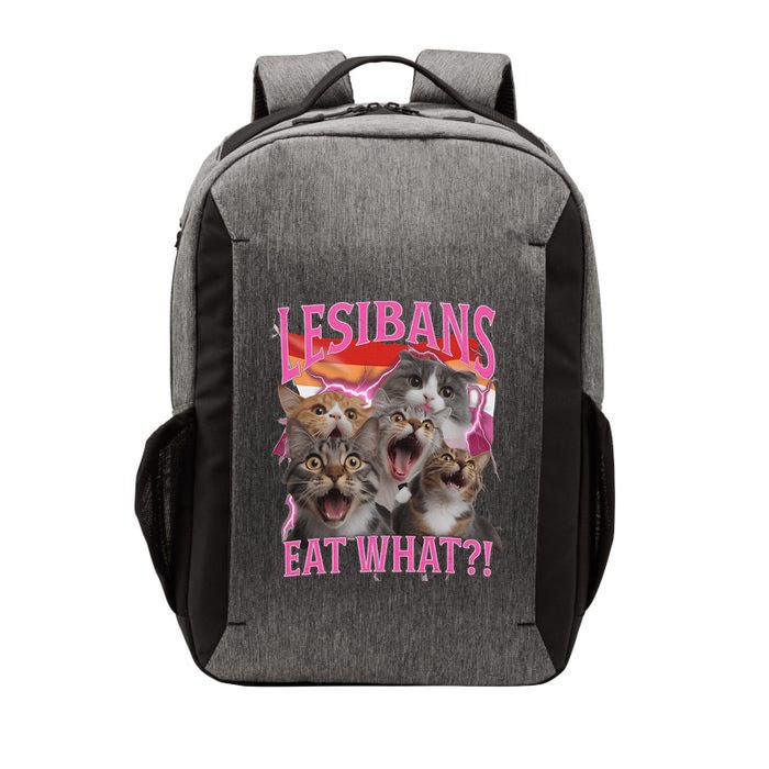 Lesbians Eat What Funny Offensive Cat Unhinged 90s Meme Vector Backpack