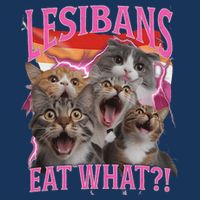 Lesbians Eat What Funny Offensive Cat Unhinged 90s Meme Infant Baby Jersey Bodysuit