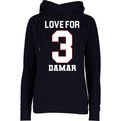 Love For 3 Damar Womens Funnel Neck Pullover Hood