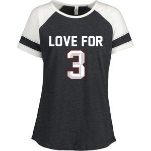 Love For 3 Pray For Damar Show Love Enza Ladies Jersey Colorblock Tee