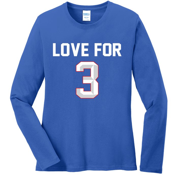 Love For 3 Pray For Damar Show Love Ladies Long Sleeve Shirt