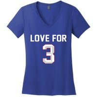 Love For 3 Pray For Damar Show Love Women's V-Neck T-Shirt