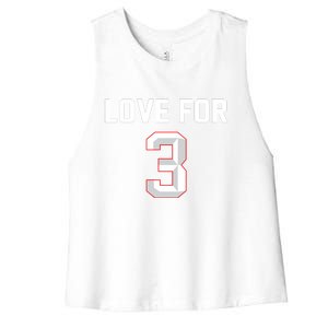 Love For 3 Pray For Damar Show Love Women's Racerback Cropped Tank