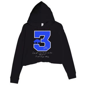 Love For 3 Pray For Damar Strong Crop Fleece Hoodie