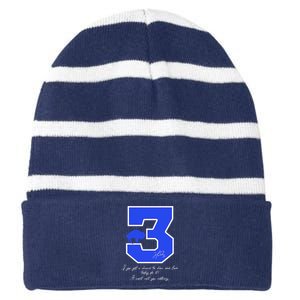 Love For 3 Pray For Damar Strong Striped Beanie with Solid Band