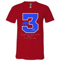 Love For 3 Pray For Damar Strong V-Neck T-Shirt