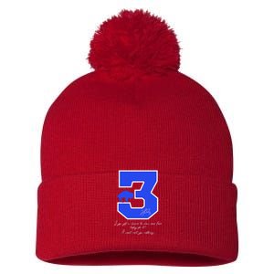 Love For 3 Pray For Damar Strong Pom Pom 12in Knit Beanie