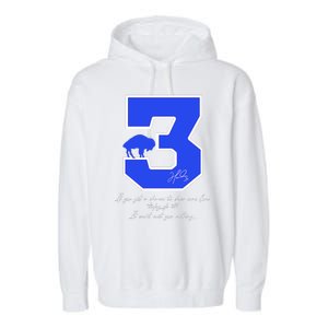 Love For 3 Pray For Damar Strong Garment-Dyed Fleece Hoodie