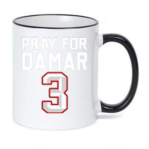 Love For 3 Pray For Damar Show Love 11oz Black Color Changing Mug