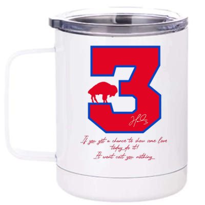 Love For 3 Pray For Damar Strong 12 oz Stainless Steel Tumbler Cup