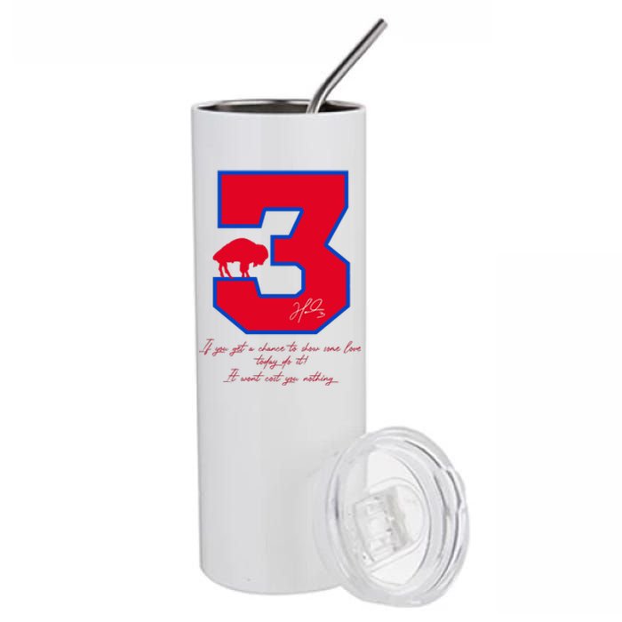 Love For 3 Pray For Damar Strong Stainless Steel Tumbler