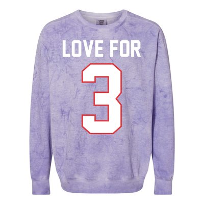 Love For 3 Buffalo Football Tribute Colorblast Crewneck Sweatshirt