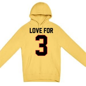 Love For 3 Buffalo Football Tribute Premium Pullover Hoodie