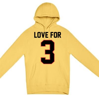 Love For 3 Buffalo Football Tribute Premium Pullover Hoodie