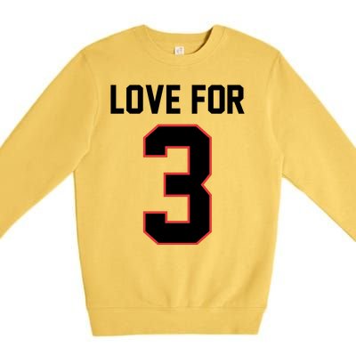 Love For 3 Buffalo Football Tribute Premium Crewneck Sweatshirt