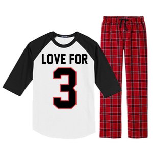 Love For 3 Buffalo Football Tribute Raglan Sleeve Pajama Set