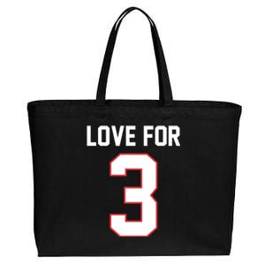 Love For 3 Buffalo Football Tribute Cotton Canvas Jumbo Tote