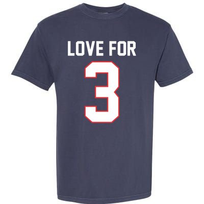 Love For 3 Buffalo Football Tribute Garment-Dyed Heavyweight T-Shirt