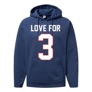 Love For 3 Buffalo Football Tribute Performance Fleece Hoodie