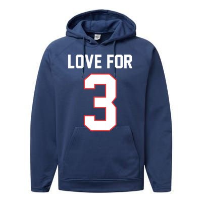 Love For 3 Buffalo Football Tribute Performance Fleece Hoodie