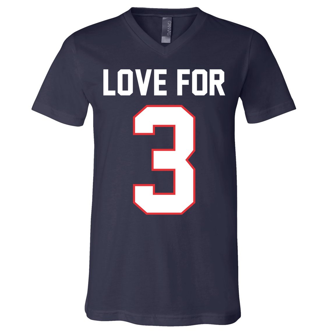 Love For 3 Buffalo Football Tribute V-Neck T-Shirt