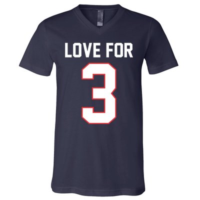 Love For 3 Buffalo Football Tribute V-Neck T-Shirt