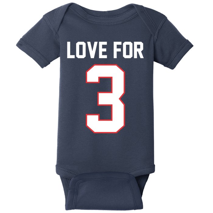 Love For 3 Buffalo Football Tribute Baby Bodysuit