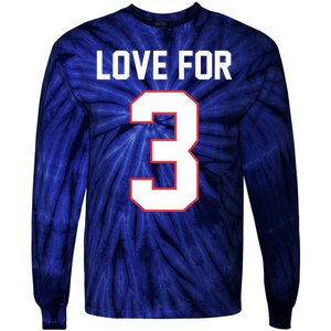 Love For 3 Buffalo Football Tribute Tie-Dye Long Sleeve Shirt